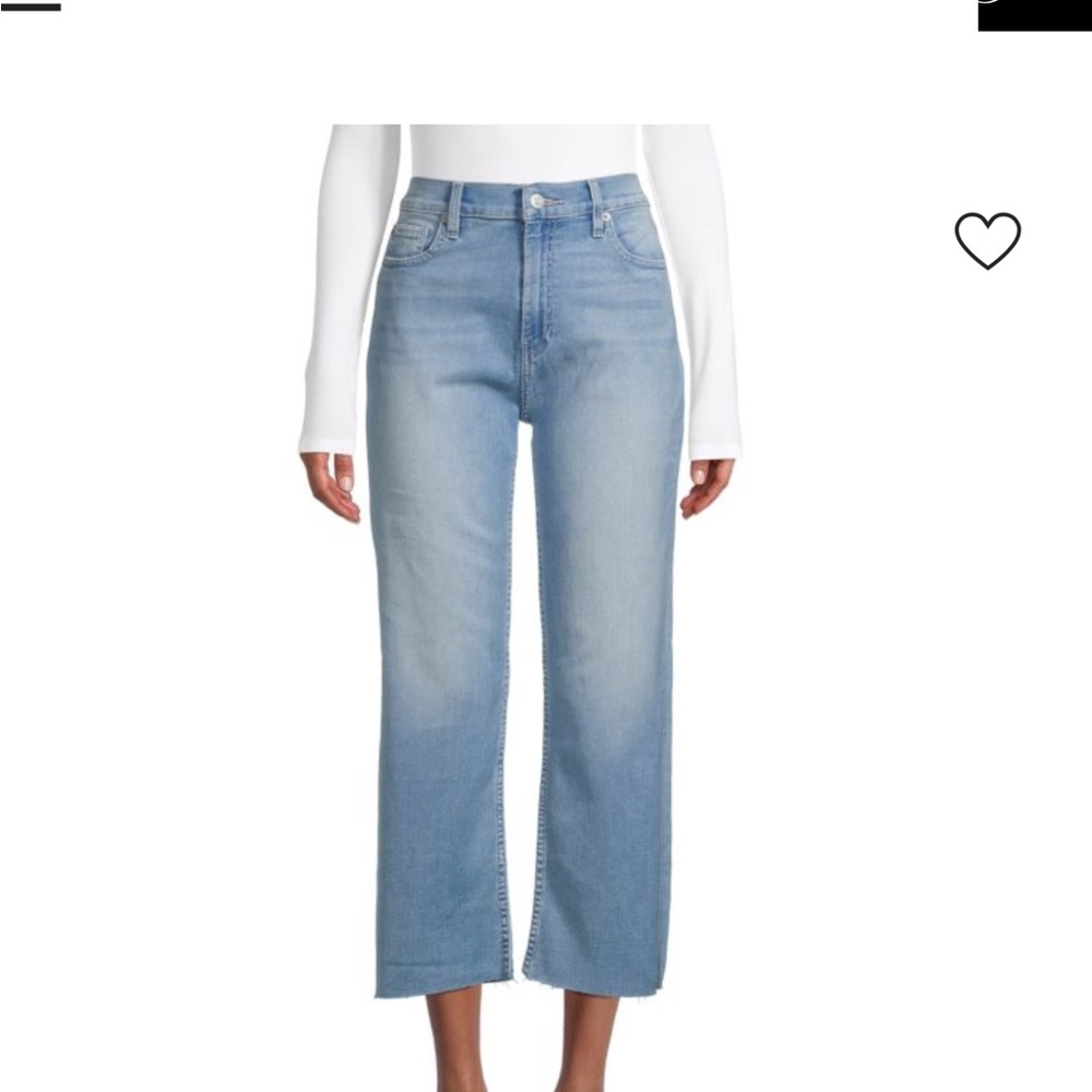 HUDSON JEANS Noa Mid-Rise Cropped Straight Jeans Size 29 Light Wash